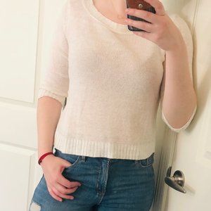 Eileen Fisher 100% Linen White Sweater